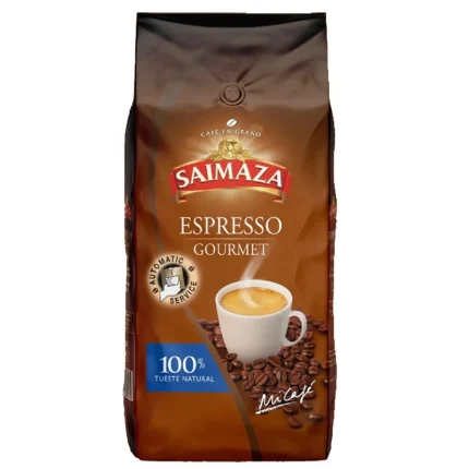 CAFÉ SAIMAZA ESPRESSO GOURMET EN GRANO 100% NATURAL 1KG